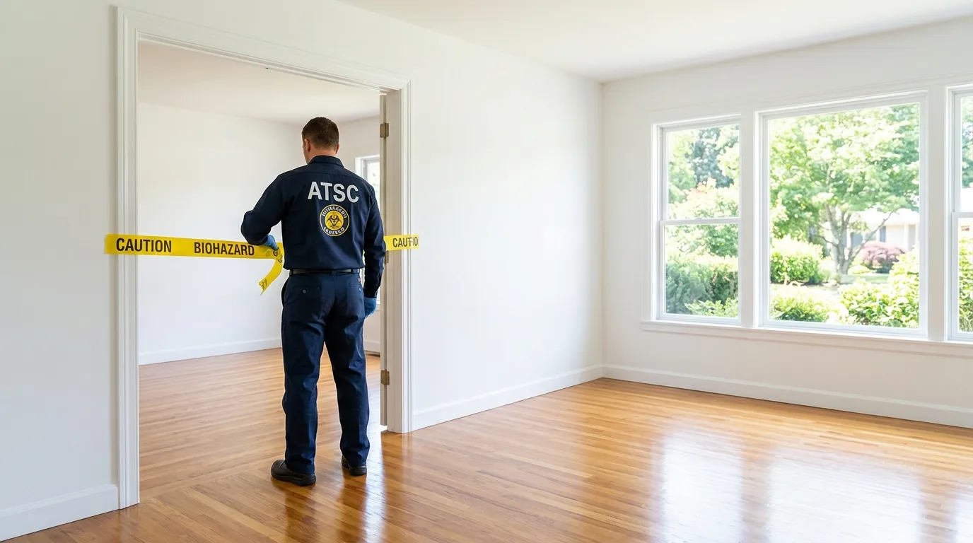 Certified biohazard cleanup crew performing Decomposition Cleanup in The Acreage